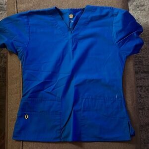 Royal Blue Scrub Top